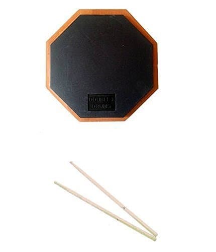 Fiddlewood Double X Stand Drum Practice Pad Sided, 11 Inches with Carry Bag and Sticks