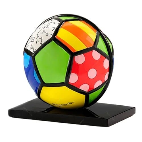 Romero Britto Soccer Ball Figurine