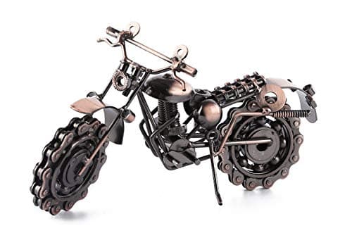 Wenmily BOYULL Creative Retro Hand Soldering Wrought Iron Motorcycle Model, Home Decor Ornaments for Motorcycle Lovers or Kids