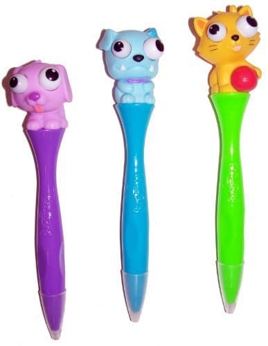Inkology Bug Eye Pet Novelty Pen, Single Pen, Assorted Designs (183-6) by Inkology