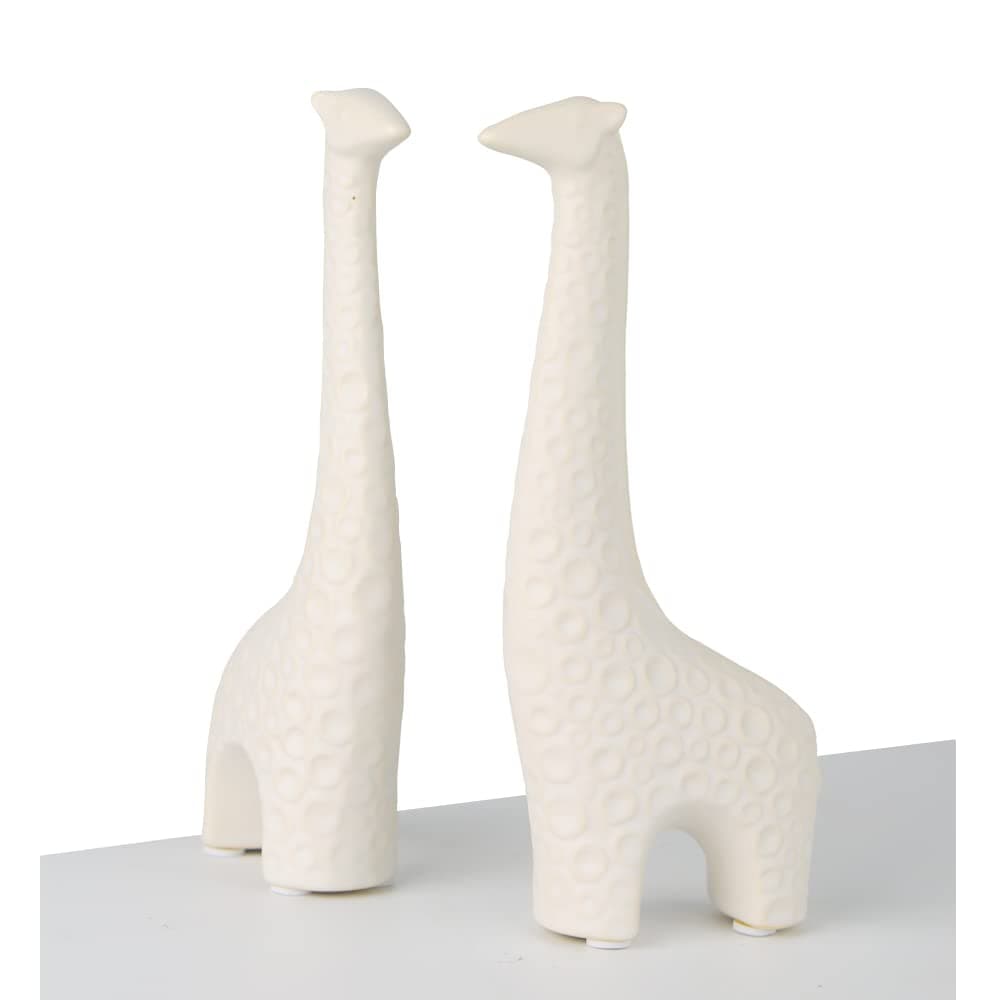 White Giraffe Small Animal Statues Home Decor Modern Style Decorative Ornaments