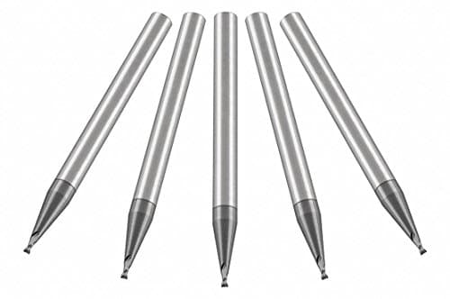 Micro 100 SME-020-2 30° Helix Stub Length Miniature End Mill, 2 Flute, Solid Carbide Tool, 0.020" Cutter Diameter, 1/8" Shank Diameter, 0.030" Flute Length, 1-1/2" Overall Length