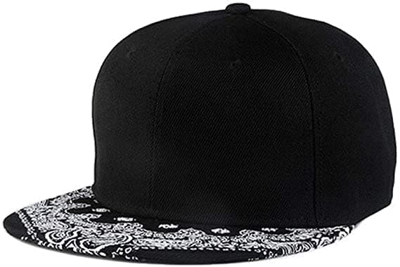 Printing simple hat baseball cap hip-hop cap(black)
