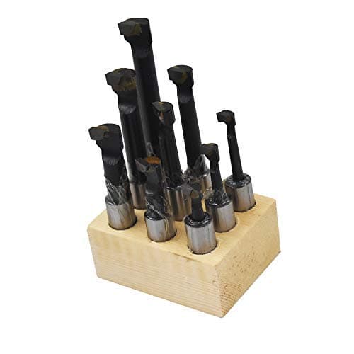 findmall NEW 9 pcs 1/2" Boring Bar Set C6 Carbide Tipped Bars 1/2" Shank Lathe Tool