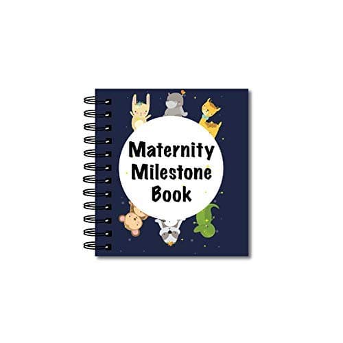 Baashah Decor Maternity Milestone Book Journal Pre and Post Pregnancy Photo Book with Scrapbook - for Memories/Pregnancy Tracker/Photos/Important Dates/Antenatal/Baby Shower Memories (6 x 6)