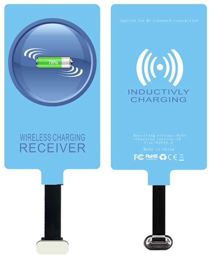 IVY QI Wireless Charging Receiver Adapter with Fast&Smart Microchip Technology for Samsung Galaxy A15 A55 A35 A25 A54 A14 A34 A24 A04 A13 A23 A33 A53 A12 A22 A32 A42 A52 A03S A05 A05S A72 Type-C