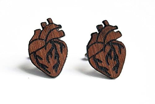 Anatomical heart cuff links