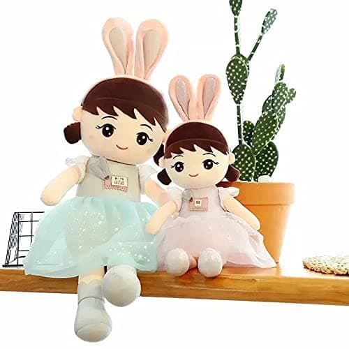 SCOOBA Super Soft Bunny Doll Single Piece Stuffed Toy- Polyfill Washable Cuddly Soft Plush Toy - Helps to Learn Role Play - 100% Safe for Kids (Medium 50cm)