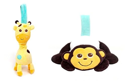 Babee Talk Eco-Buds Take-Along Pals - Giraffe & Monkey Set