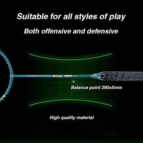 Professional Badminton Racket, Lightweight Badminton Racket, High Tension String Full Carbon Fiber Shaft Badminton Racket with Racket Cover Bag