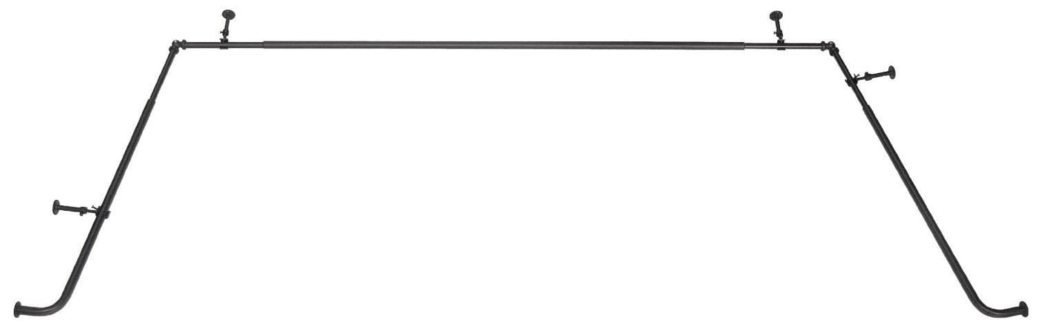 Source Global Bay Window Curtain Rods, 1 inch, Brown by Source Global