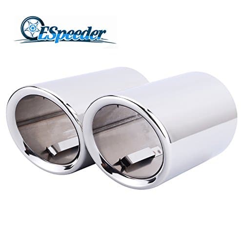 ESPEEDER Pair Muffler Exhaust Tail Pipes Tips for Audi Q3