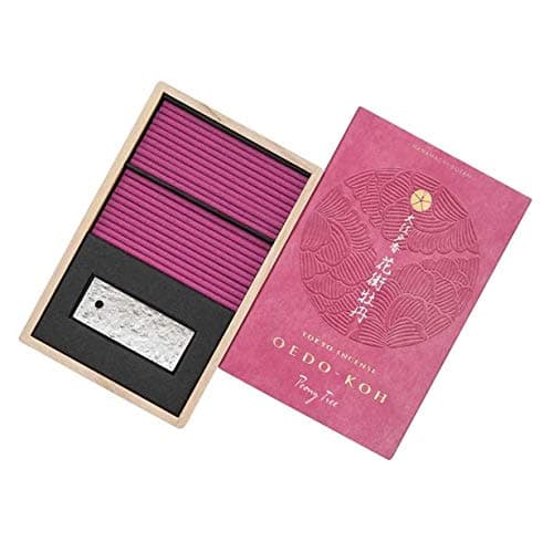 OEDO-KOH - Peony Tree 60 Sticks w/Incense Holder by Nippon KODO, Japanese Quality Incense