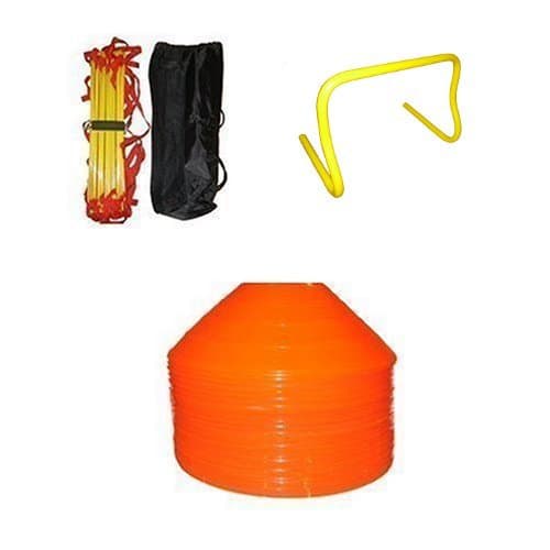America Kicks Mini Coach's Kit - (4) 9 Inch Hurdles, 1 Agility Ladder, 50 Cones With Holder