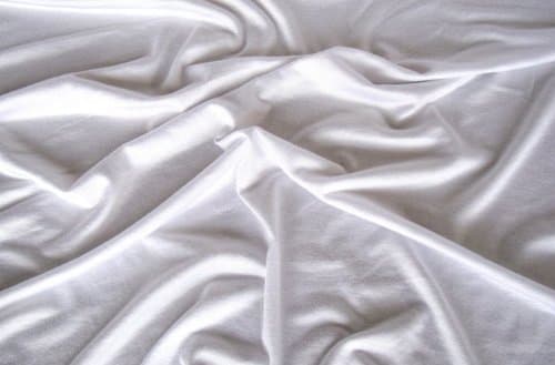 White Viscose Elastane Spandex (Stretch) Fabric Plain 152cm wide per metre