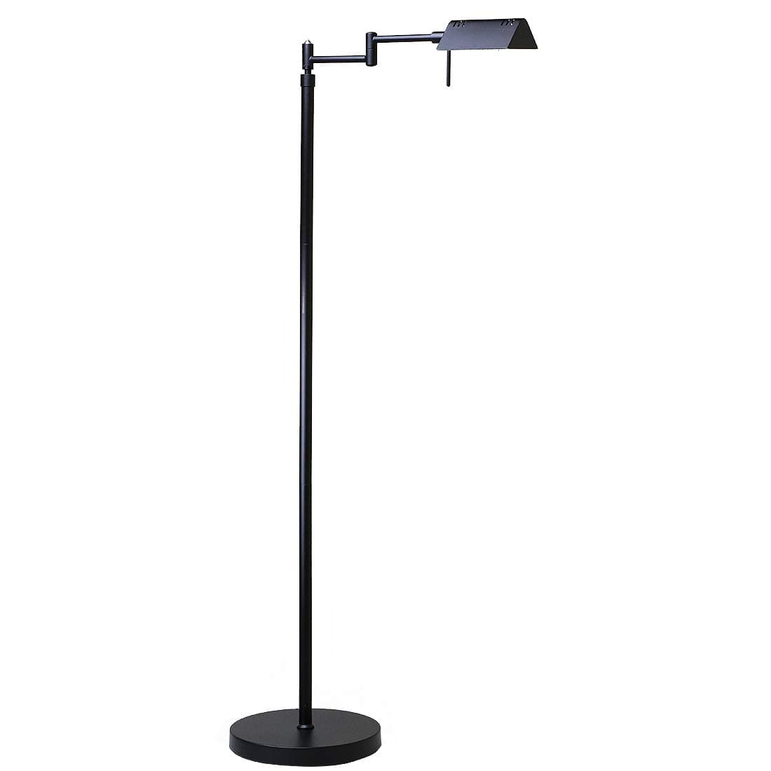 O'Bright Dimmable LED Pharmacy Floor Lamp, 12W LED, Full Range Dimming, 360 Degree Swing Arms, Adjustable Heights, Standing Lamp for Reading, Sewing, and Craft, ETL Listed (Black)