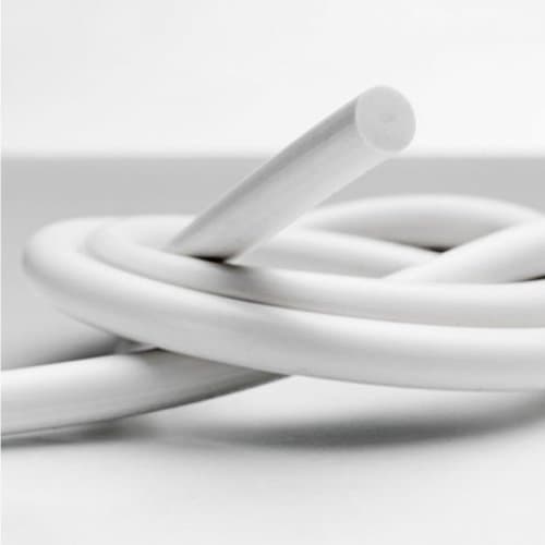 SILICONE RUBBER CORD, WHITE 60 SHORE FDA GRADE 200C VARIOUS SIZES (3mm)