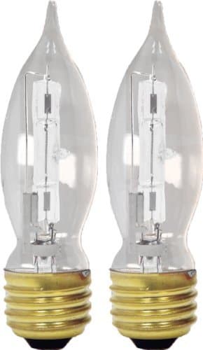 GE Lighting 60273 Energy-Efficient Crystal Clear 29-watt 430-Lumen Ca10 Light Bulb with Medium Base, 2-Pack by GE Lighting