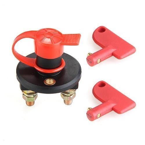 Battery Isolator Disconnect Cut Off Power Kill Switch for Automobiles Marine Car Boat Rv ATV Vehicles 2 Keys