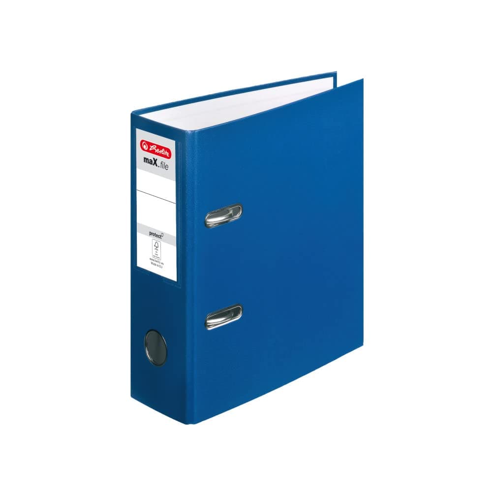 Herlitz max.file Protect A5 Upright Lever Arch File - Blue