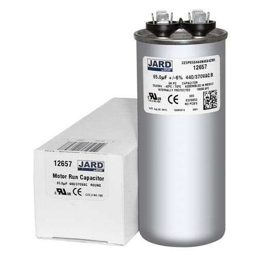 Jard 12657 65 MFD 440V ROUND Motor Run Capacitor