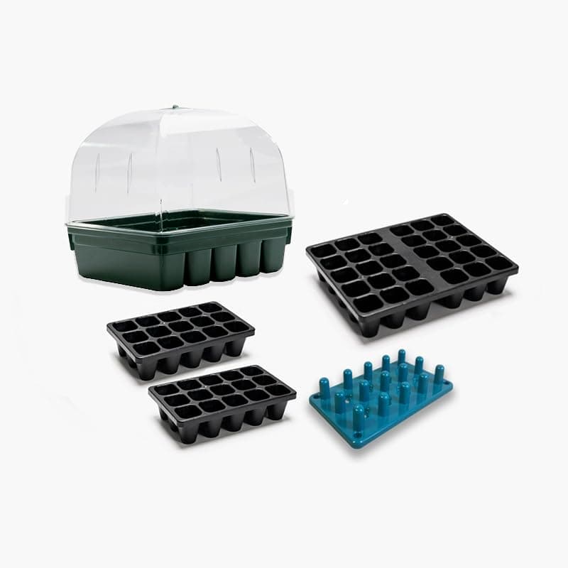 Charles Dowding Base Tray and Polycarbonate Lid Starter Kit 2xCD15 1xCD30 1xBase Tray 1xGreenhouse Lid 1x CD Dib Popper
