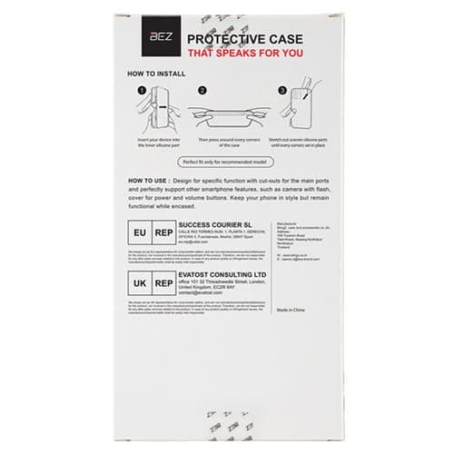 BEZ Case for Samsung A20e, Phone Case, Shockproof Cover Compatible with Samsung Galaxy A20e, Shock Absorbing, Heavy Duty Dual Layer Tough Cover, Dark Navy Blue