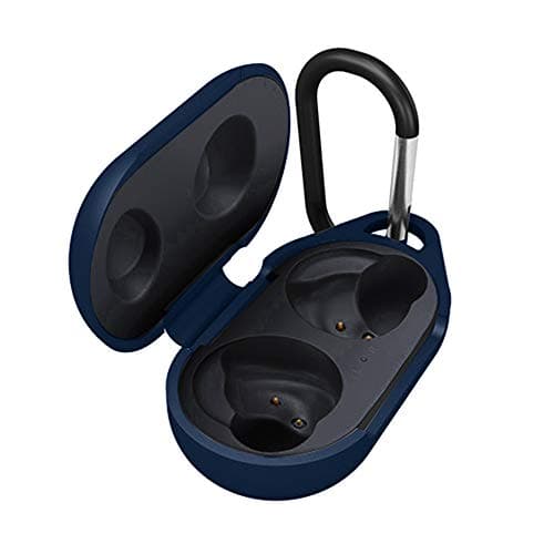 GONJOY Portable Carrying Case for Samsung Galaxy Buds 2019, Protective Silicone Cover and Skin for Samsung Galaxy Buds with Anti-Lost & Shockproof, Can be Charged Directly with Case (Blue)