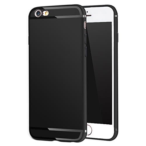 iPhone 6s Plus Case, iPhone 6 Plus Case, Pomufa Version-P612-B Ultra Slim Premium Flexible TPU Back Plate Full Protective Anti-Scratch Cover Case for iPhone 6 Plus/iPhone 6s Plus(Black)