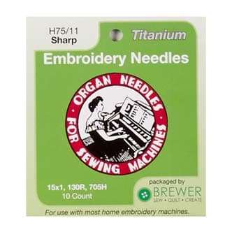 Brewer Sewing Brewer Organ Titanium Sharps 75/11