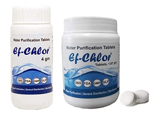 Water Purifier Tablet Combo Pack - Overhead/Underground Water Tank | 4gm-20 Tab Jar for 1000L + 1.67gm-50 Tab Jar for 500L | Purify and Safeguard Supply
