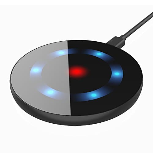 Starthi Qi Wireless Charger, Slim Qi Wireless Charging Pad, Quick Charger, 10W Fast Charge for Sumsung Galaxy S8/S8+/S7/S7 Edge/S6 Edge,5W Standard Charge for iPhone8/8plus,iPhone X,Nexus 5/6/7