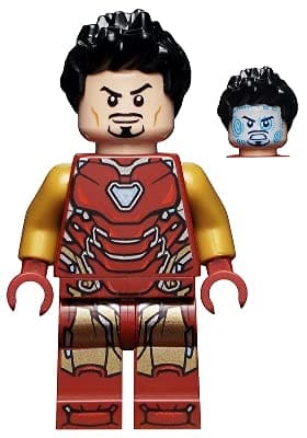 Marvel Super Heroes Iron Man Mark 85 Armor Black Hair Minifigure from 76192 (Bagged)