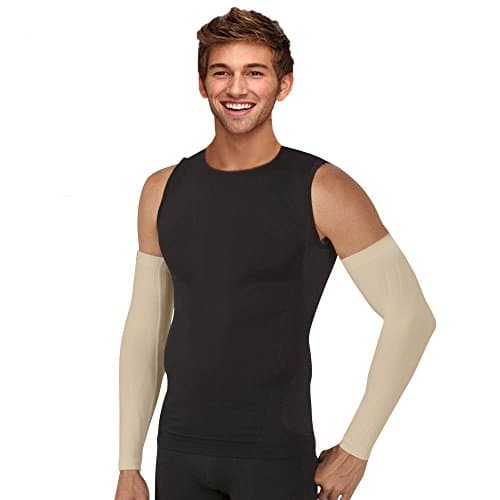 Diet Water Men's Blood Circulation Improving Therapeutic Brachium Protective Compression Arm Sleeves, Nude, Free Size