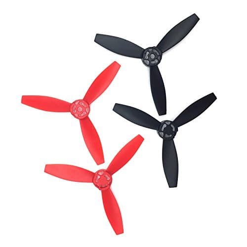 4pcs Plastic Propellers Props Rotor for Parrot Bebop 2 Drone Quadcopter, Black&Red