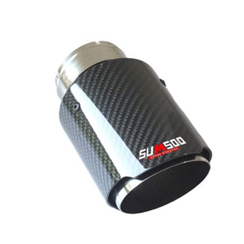 BOENTA Exhaust Tip Car Parts Pipe Multi-Directional Scorpio Carbon Fiber Tail Throat Bend General Purpose Exhaust Pipe Tail Throat Tail Cap Tail Black Highly Polished 2