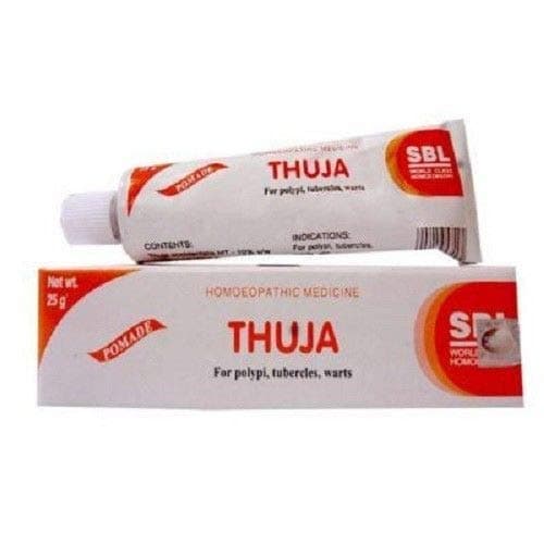SBL Homeopathic Thuja Cream for Wart Mole & Tag Removal Natural Care 25gm (Pack of 3)