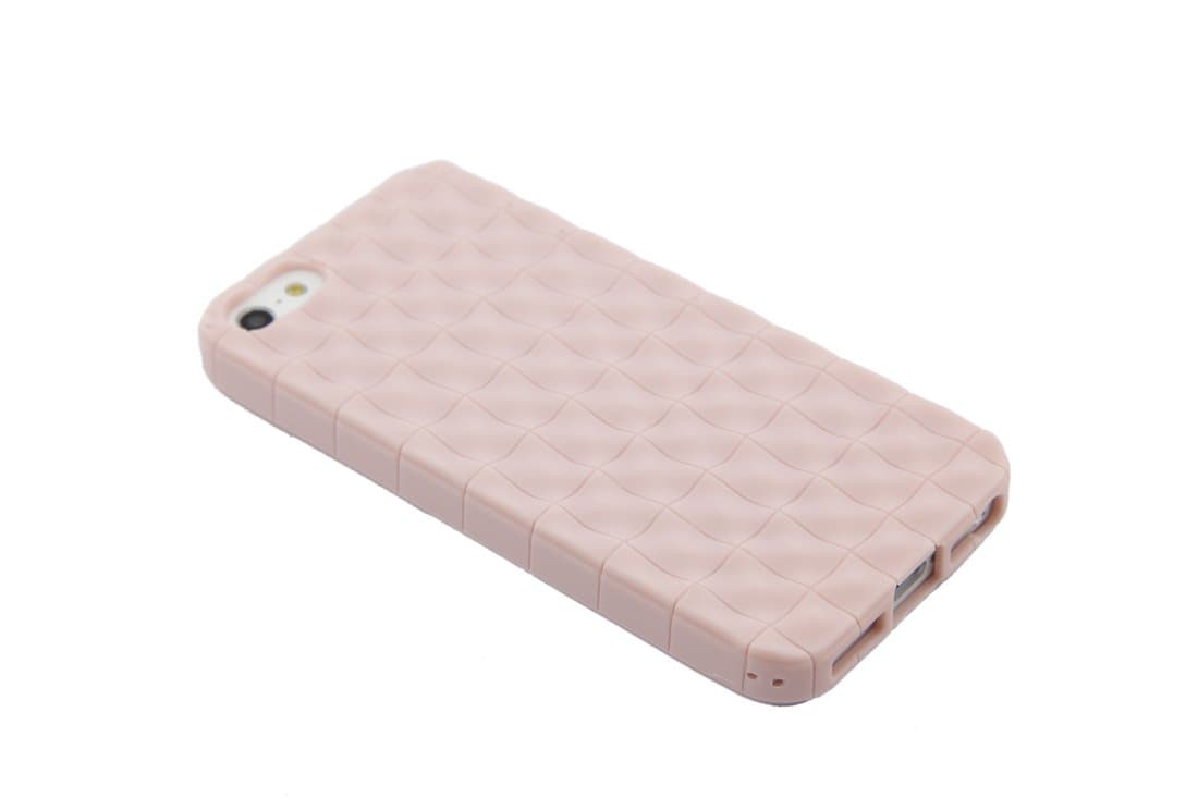 Pink iPhone 5 5s 5c Case Cover 3D Wave Textured Protective Easter Valentines Day Mothers Day Gift