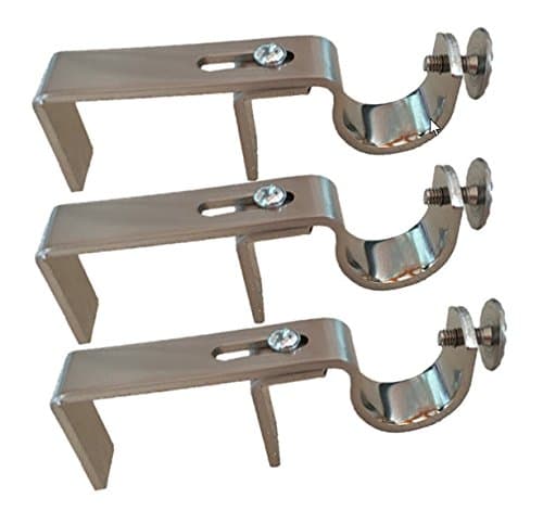 Outside Mounted Blinds Curtain Rod Bracket Attachment Satin Nickel