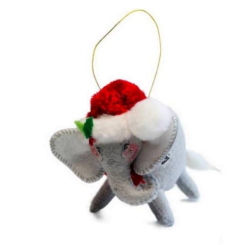 2012 Annalee Dolls 4" Cozy Christmas Elephant Ornament