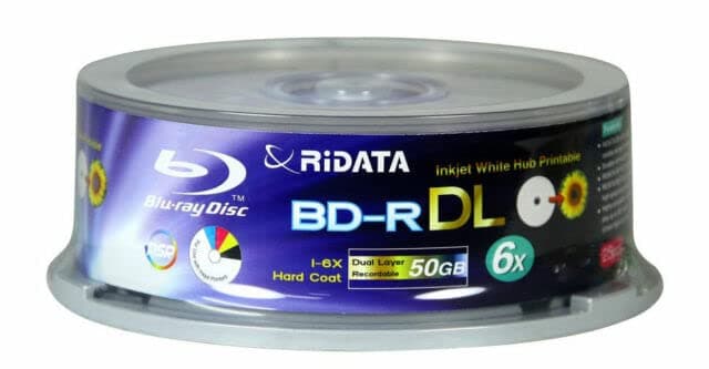 Ridata Blu-ray Disc 50GB Pack of 15PCs