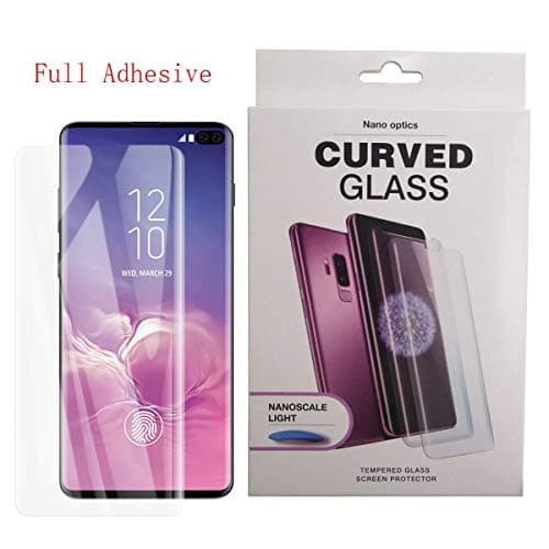 Galaxy S10 Plus Screen Protector, Full Glue Nano Optics Curved Edge to Edge Case Friendly Full Coverage Tempered Glass Film Protective Cover for Samsung Phone S10+