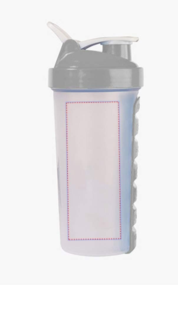 Water Drinking Bottle Pill Organizer Reminder 7day Pill Reminder Organizer 24oz (Gray)