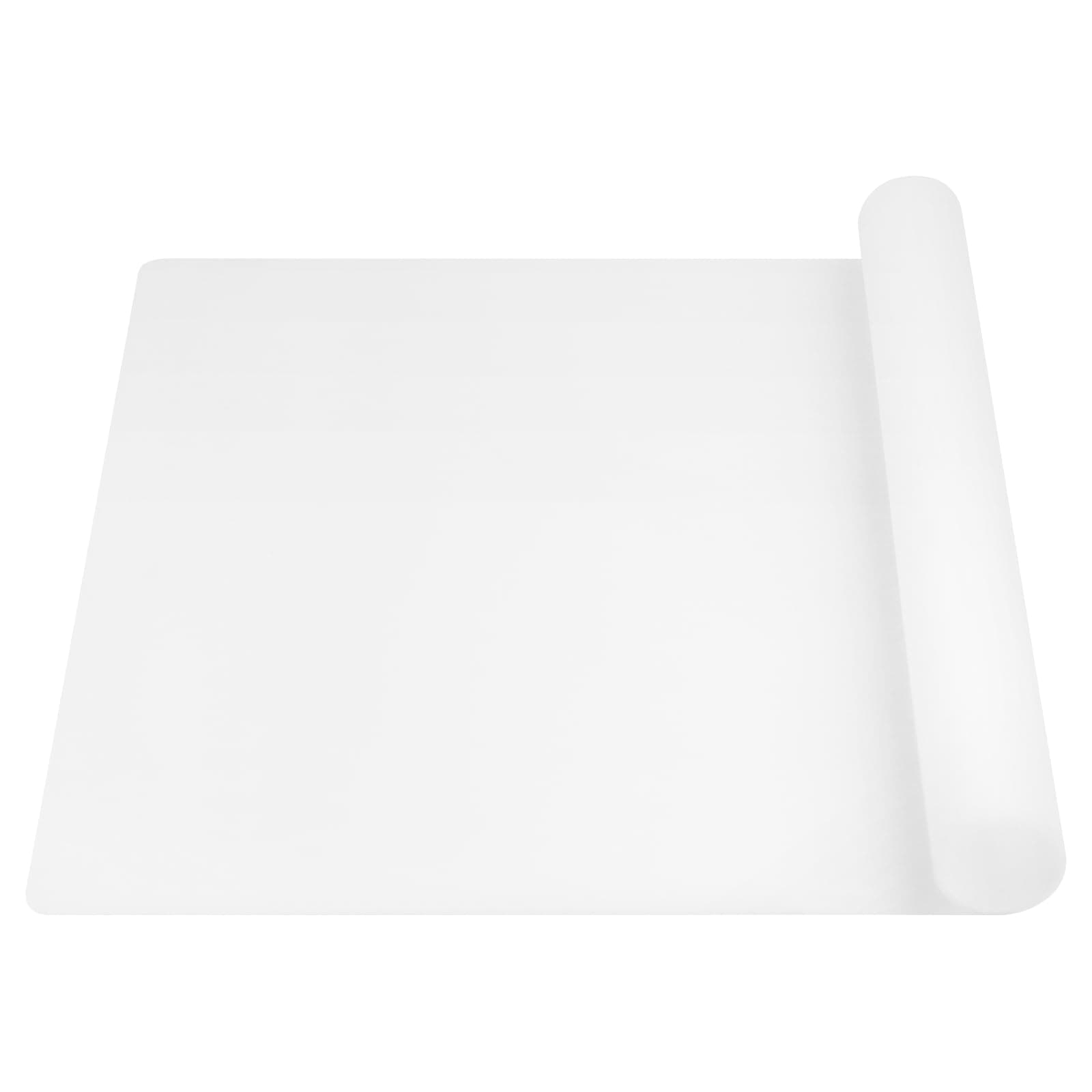 Silicone Mat for Kitchen Counter - Cuttte 23.62" x 15.75" Large Heat Resistant Mats for Countertop, Anti-slip Quartz Countertop Protector for Air Fryers Coffee Pots(White Translucent)