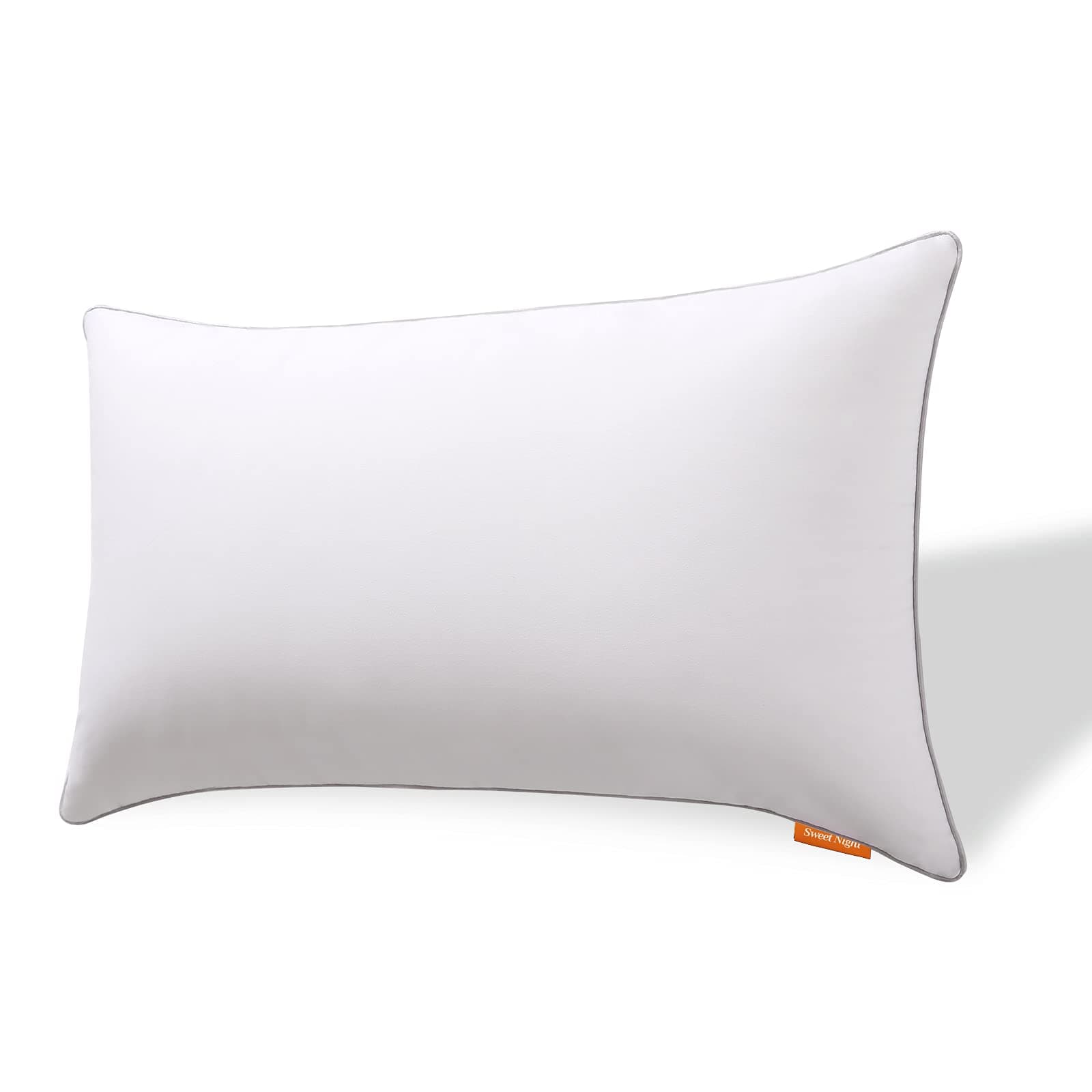 Sweetnight Bed Pillow 1 Pack- Neck Pillow For Sleeping,Hotel Quality Pillows For Side Stomach And Back Sleepers,48 X 74 cm(1 Pack), White