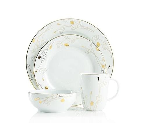 Charter Club Grand Buffet Silhouette Gold 4 Piece Place Setting