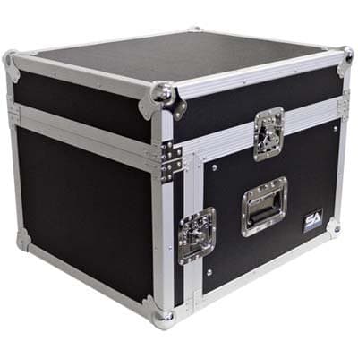 Seismic Audio - SAMRC-6U - 6 Space Rack Case with Slant Mixer Top - PA/DJ Pro Audio Road Case