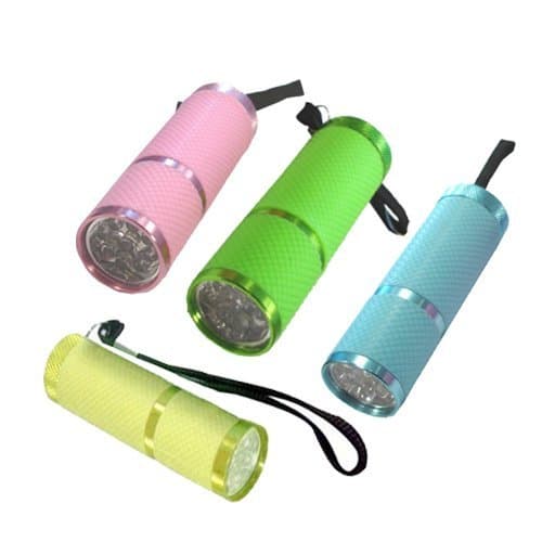 Electromart 9 Led Ultra Bright Rubber Glow In The Dark Luminous Torch - Green
