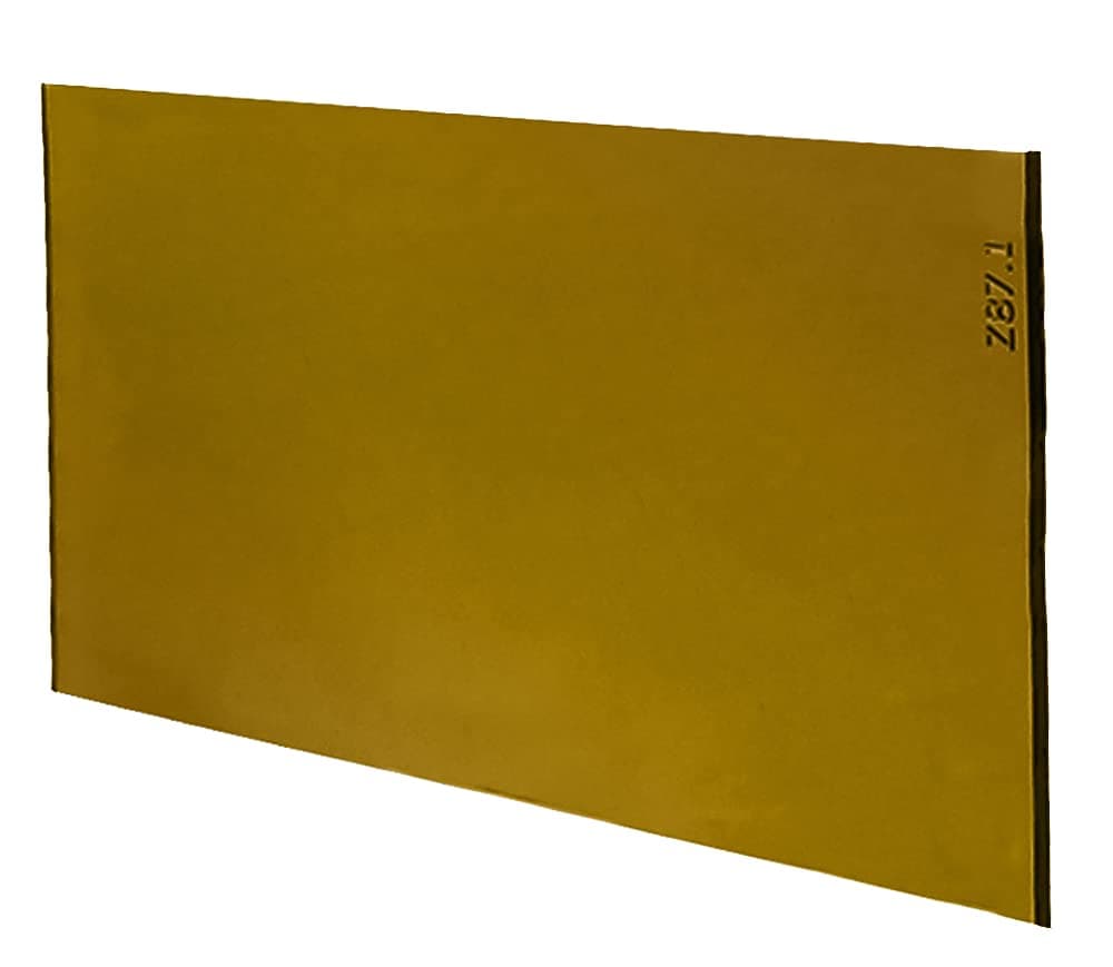 Gold Coated Green Welding Filter, 2" x 4.25" (Shade 11)