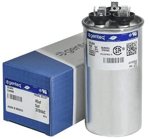 GE Genteq Round Capacitor 45 5 uf MFD 370 Volt 97F9895 Z97F995 97F9895BZ3 27L880